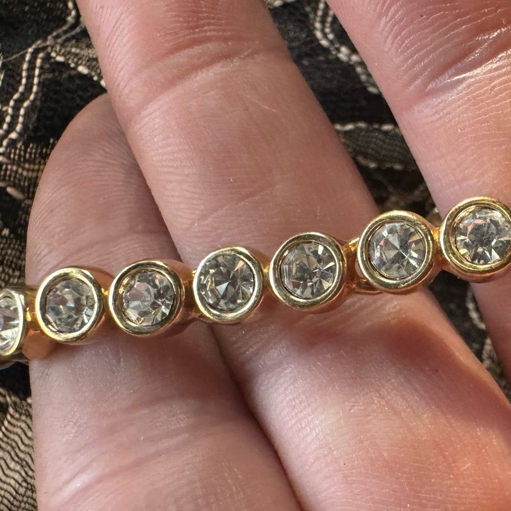 Vintage Swan stamped Swarovski Crystal Tennis Bracelet